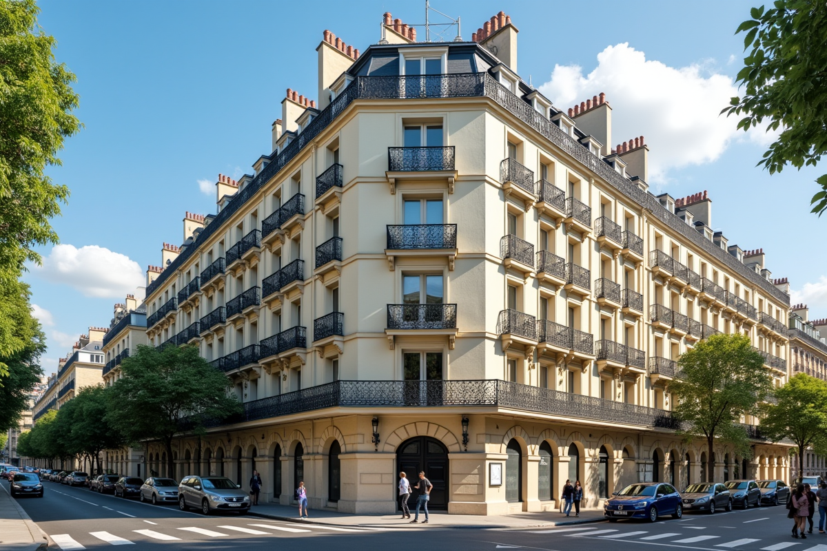 Façade d un appartement historique rénové avec architecture française
