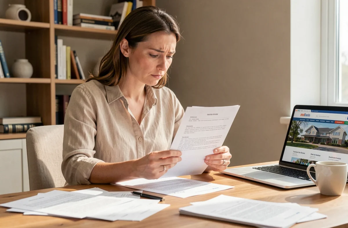 Femme lisant attentivement une annonce de location pour éviter les pièges courants