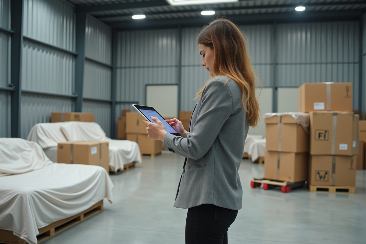 Jeune femme vérifiant une liste d