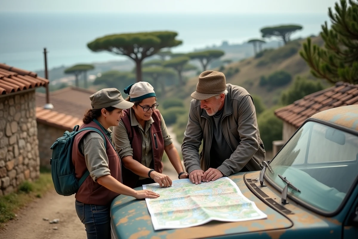 Groupe de personnes discutant près d