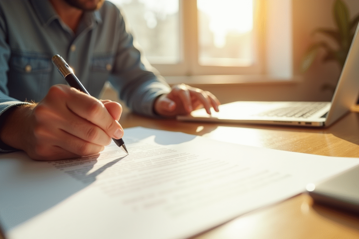 Signature de contrat immobilier par un propriétaire confiant